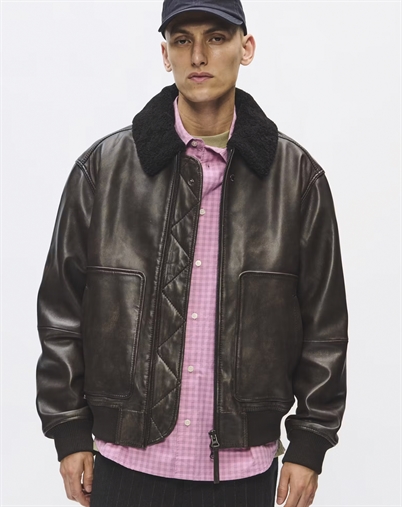 Wood Wood - Krede X Bomberjakke - Worn Brown